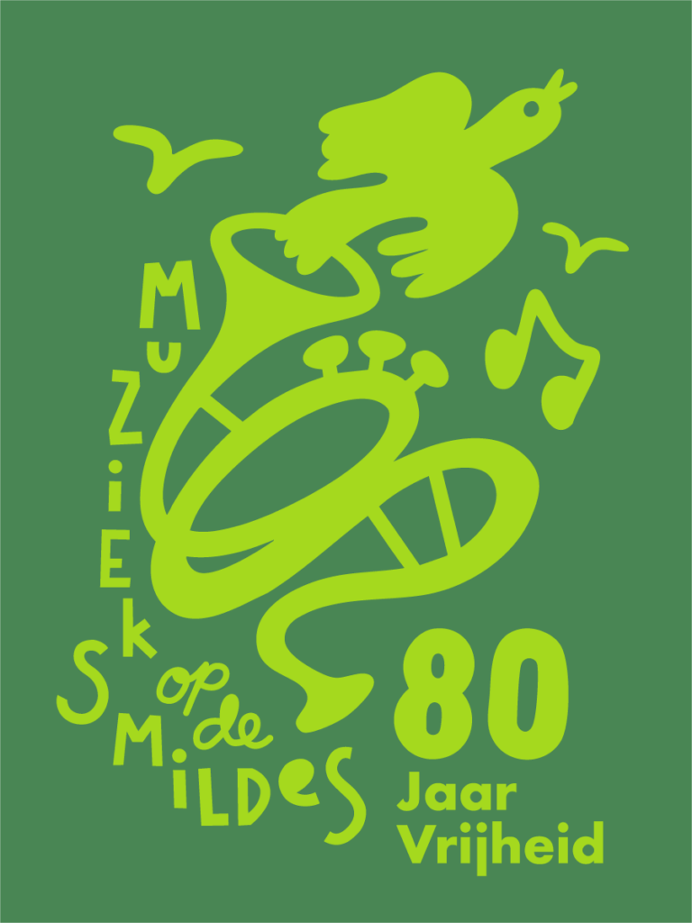 Shirt opdruk Muziek op de Smildes
